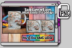 Nature's Embrace: 3D Flower Pattern Mug 15oz Product Image 1