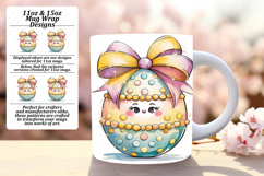 Whimsical 15oz Mug Wrap Png Template , Easter Egg Product Image 1