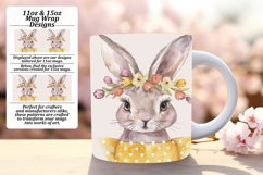 Sweet Bunny and Flower Mug Wrap for Sublimation Product Image 1