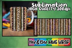 Elegant 3D Leopard and Flower Mug Sublimation Product Image 1