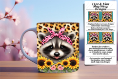 Chic 11oz Mug Wrap Png Artwork , Cute Animals Product Image 1