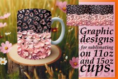 Sparkling Flower Leopard Mug Wrap Product Image 1