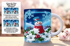 Vibrant 11oz Mug Wrap Png Template , 3D Xmas Product Image 1