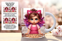 Sweet 15oz Mug Wrap Png Artwork , Girl Grumpy Product Image 1
