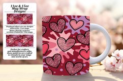 Whimsical 11oz Mug Wrap Png Design , Heart Product Image 1
