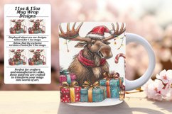 Watercolor Holiday Mug Wrap Sublimation 11oz 15oz Product Image 1