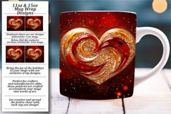 Love in 3D: Sparkly Valentine&#039;s Day Mug Wrap Product Image 1