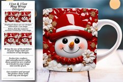 Holiday Sparkle in 3D Snowman Christmas Mug Wrap Product Image 1