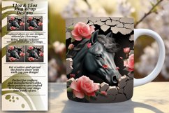 Peekaboo Horse Watercolor Wrap Unique Mug Design Product Image 1