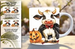 Adorable Halloween Cow Mug Wrap Design 11oz/15oz Product Image 1