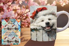 Festive Peeking Dog Mug Wrap Holiday Sublimation Design Product Image 1
