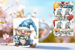 Festive Gnome Watercolor Mug Wrap 11oz/15oz Sublimation Product Image 1