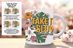 Vibrant 11oz Mug Wrap Png Design , Flower Quote Product Image 1