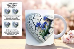 Valentine's Embrace: 3D Heart Mug Wrap Product Image 1