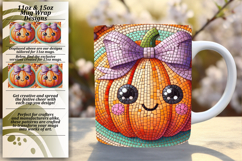 FASHIONABLE PNG for 15oz Mug Wrap , Cute Pumpkin Product Image 1