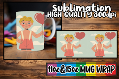 Bright smiles 11oz 15oz mug wrap, Cupid Product Image 1