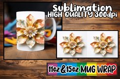 3D Blossoming Flower Mug Wrap for 11oz/15oz Product Image 1