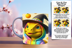 SLEEK 11oz PNG Mug Wrap Artwork , Halloween Dino Product Image 1