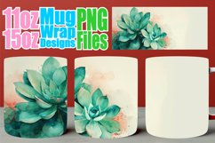 Elegant Petal Design Cup Wrap 11oz Product Image 1