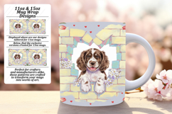 Elegant 11oz Mug Wrap Png Template , Cute Dog Product Image 1