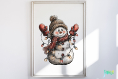 Whimsical Christmas Snowmans Clipart Product Image 2
