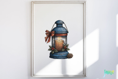 Whimsical Blue Christmas Clipart Product Image 2