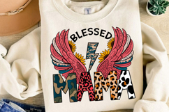 Blessed Mama Sublimation, Retro Mama Png Product Image 4