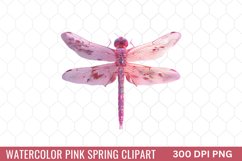 Watercolor Pink Spring Clipart Product Image 1