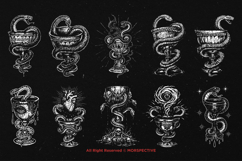 10 Bundle Dark Art Holy Grail Magical Skull Poison Snake Product Image 6