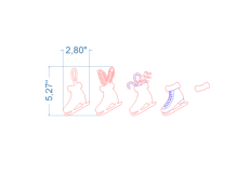 Christmas Ice Skate SVG laser cut file for Glowforge Product Image 4