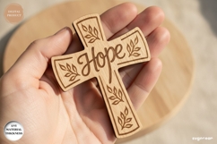 Hope Engraved Cross Laser Cut | Glowforge | SVG Product Image 1