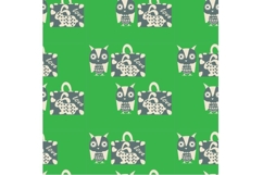 Owls seamless vector pattern, EPS Product Image 1