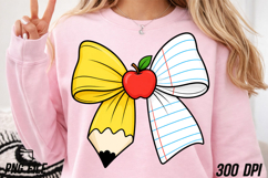 Teacher Pencil Paper Bow PNG, Teach Product Image 4
