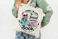 Library Lover Skeleton PNG, Bookworm Humor Reading Club Product Image 4