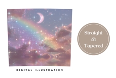Glitter Tumbler Wrap Design, Rainbow Tumbler Template Product Image 4