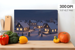 Winter Christmas Wonderland Cutting Board PNG Sublimation Product Image 1