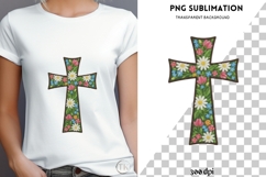 Embroidered cross png design for T-shirts Product Image 4