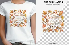 Autumn quote png design for T-shirts Product Image 3