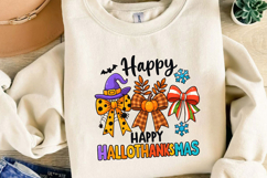 Happy Hallothanksmas Sublimation, Christmas Png Product Image 4