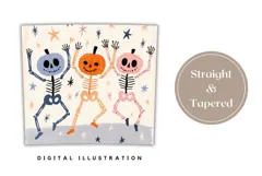 Cartoon Halloween Skull Tumbler Wrap, Halloween Tumbler PNG Product Image 4