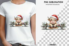 Christmas peeking character png design for T-shirts Product Image 4