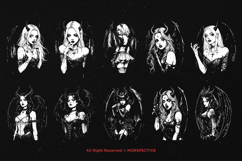 10 Bundle Dark Art Succubus Devil Angel Girl Demon Gothic Product Image 6