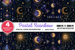 Pastel Rainbow Holographic Background JPG Product Image 1