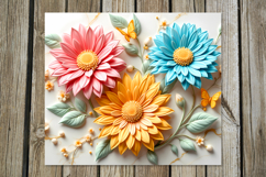 Spring 3D Flowers | 4 Skinny tumbler sublimation designs P Product Image 4