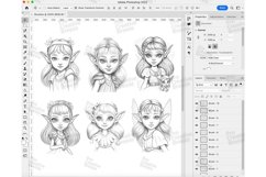 25 Fairy Elvels Procreate Stamps Product Image 6