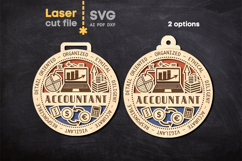 Accountant Medal SVG laser cut file for Glowforge Product Image 3