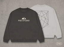 Advanced Streetwear Crewneck Sweatshirt PSD Mockup Bundle Product Image 3