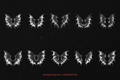 10 Bundle Dark Art Bat Wings Demon Gothic Devil Wings Horror Product Image 6