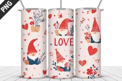 Valentine Gnome Tumbler Design | Valentine&#039;s Day Tumbler Product Image 5