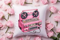 Retro Valentine Watercolor Clipart, Pink Valentine Product Image 4